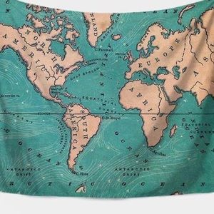 World Map Tapestry